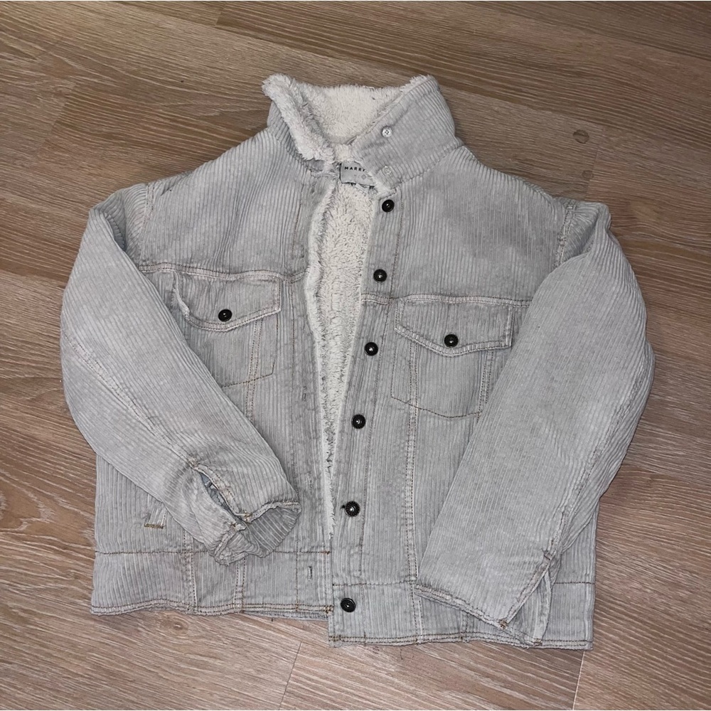 Marrakech fleece taupe jean jacket
